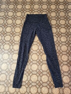lululemon athletica Dark Charcoal Leopard Print Leggings